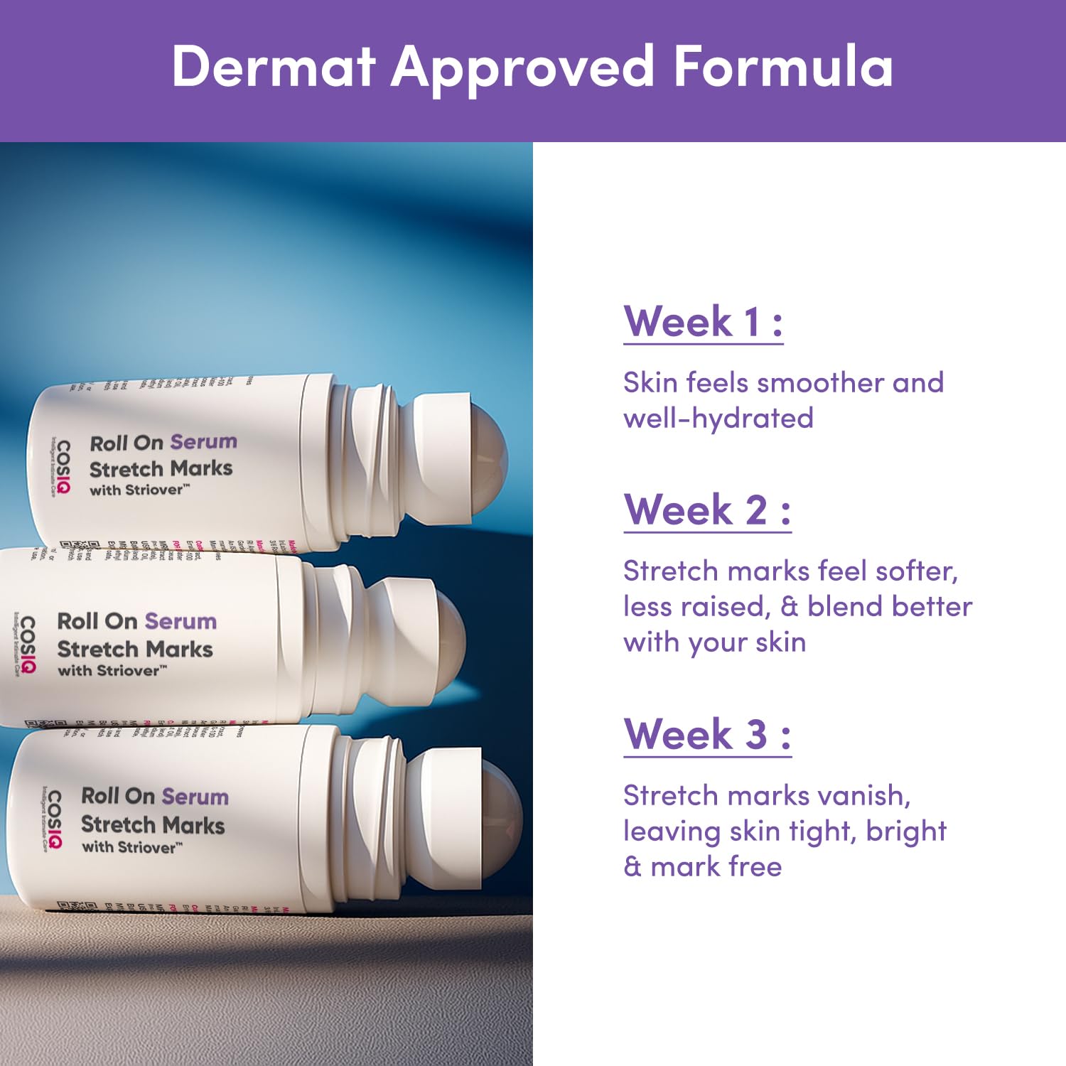Cos-IQ Stretch Marks Removal Roll-On Serum with Striover