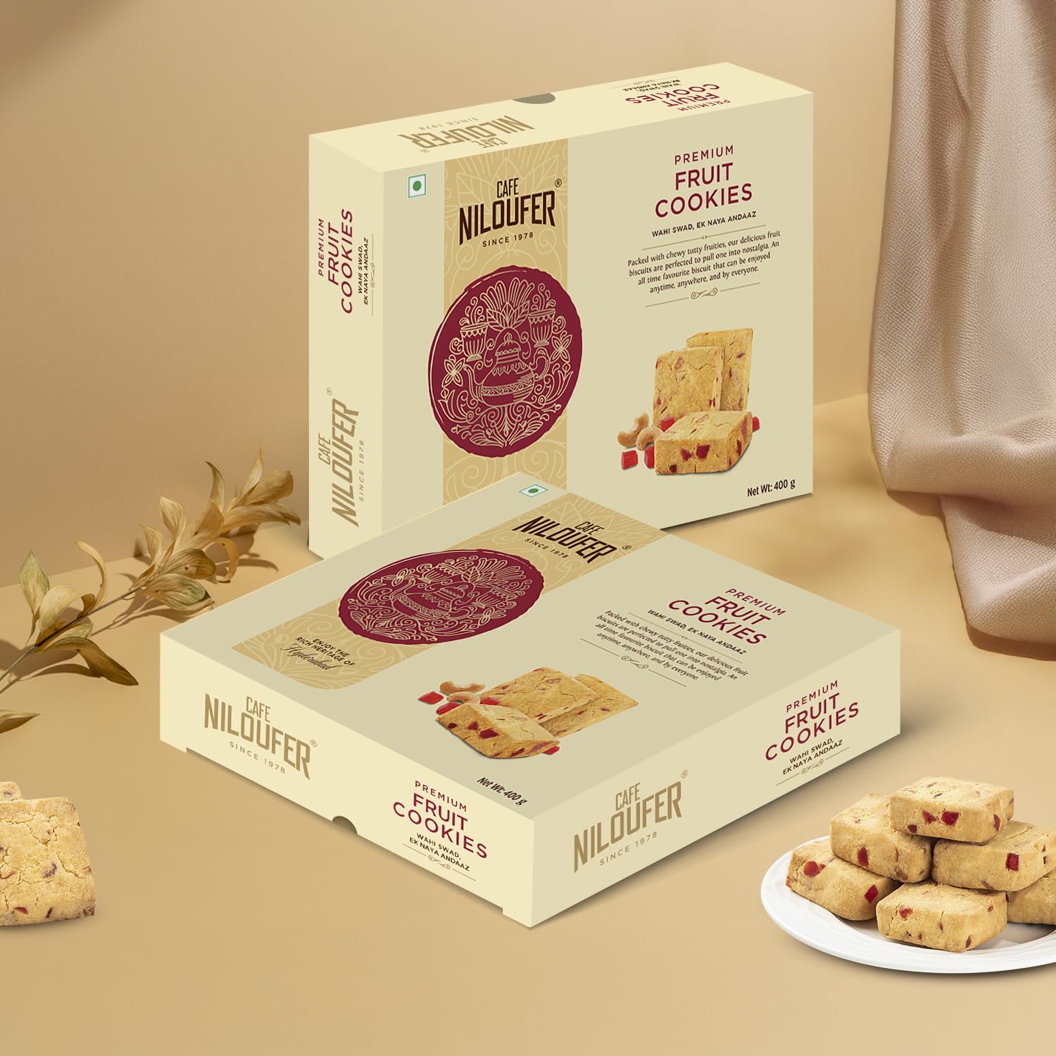 Cafe Niloufer Premium Fruit Biscuits 400g