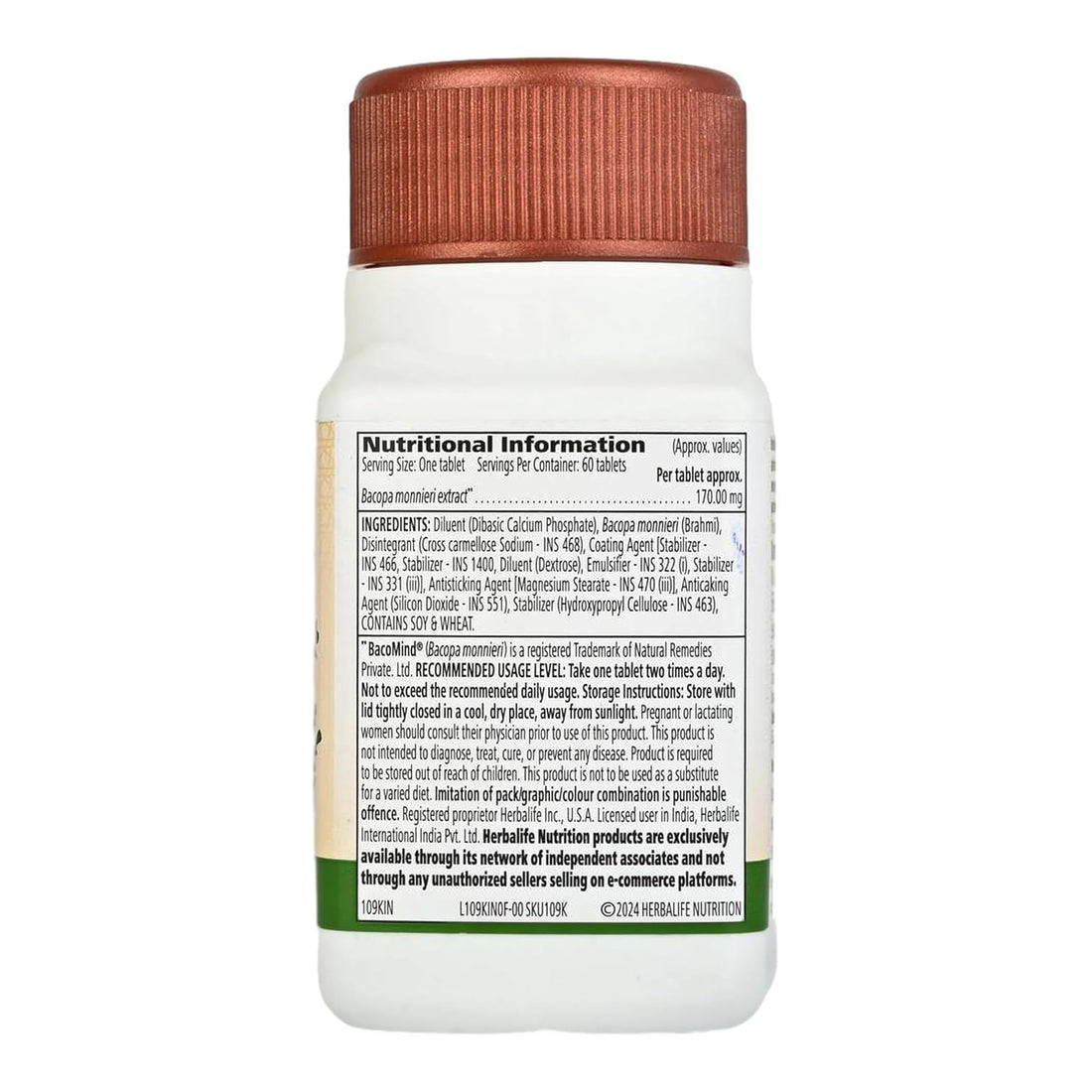 Herbalife Nutrition Vritilife Brain Health Tablets – 60 Tablets | Supports Memory, Focus & Mental Alertness