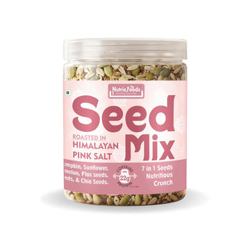 Nutriefoods 7 in 1 Crunchy Seed Mix | Roasted in Himalayan Pink Salt - 300g