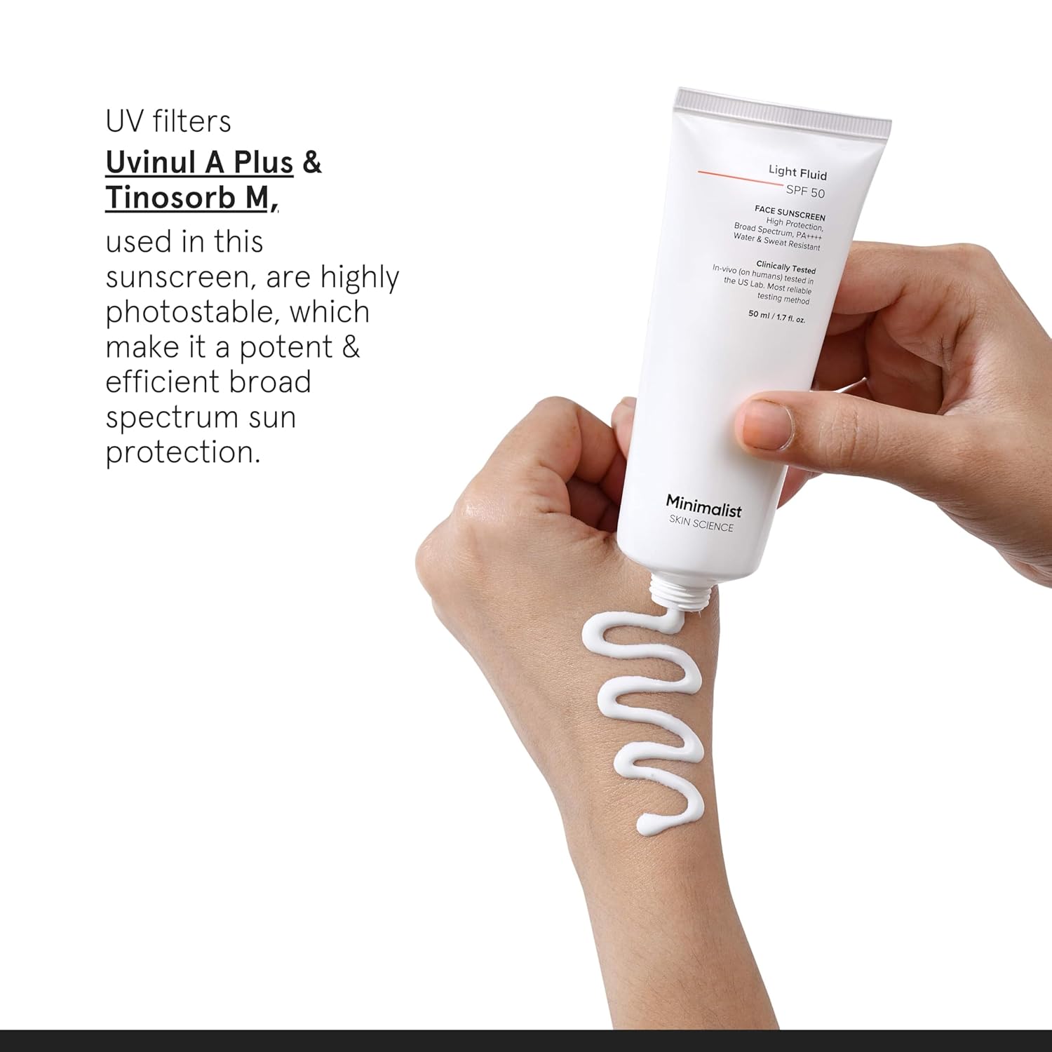 Minimalist Light Fluid Sunscreen SPF 50 for Oily Skin (PA++++) | 50 ml
