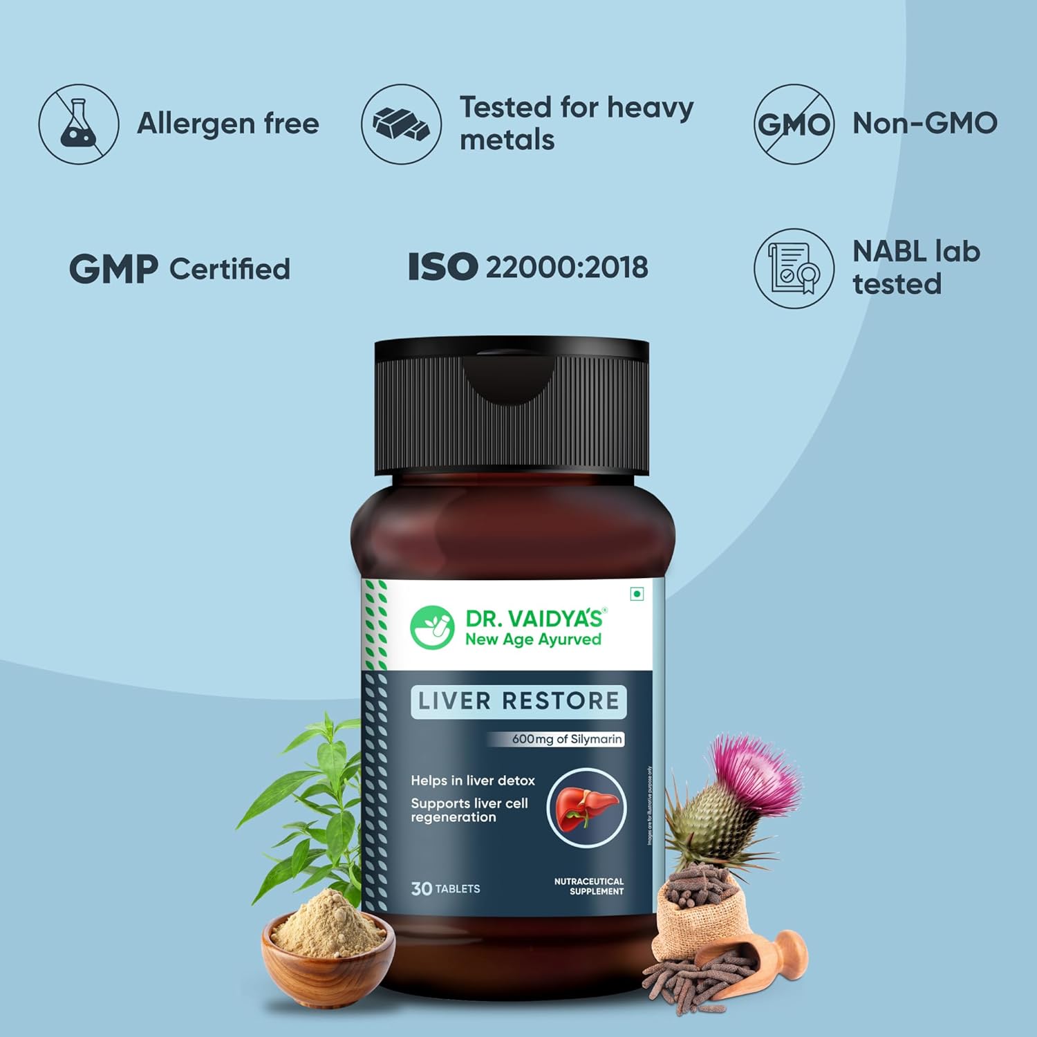 Dr. Vaidya's Liver Restore Tablets