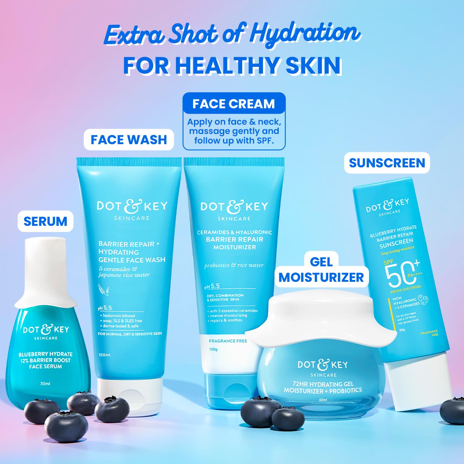 Dot & Key Ceramides Moisturizer with Hyaluronic for Intense Moisturizing and Skin Strengthening