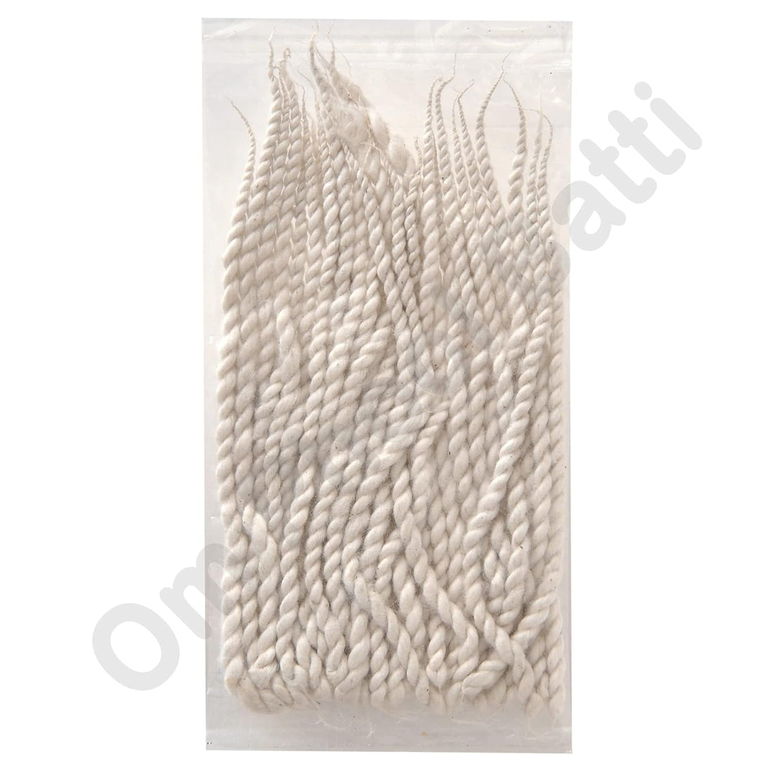 Om Phool Batti Long Cotton Wicks Akhand Jyot Wicks Navratri Special (White, Pack of 12)