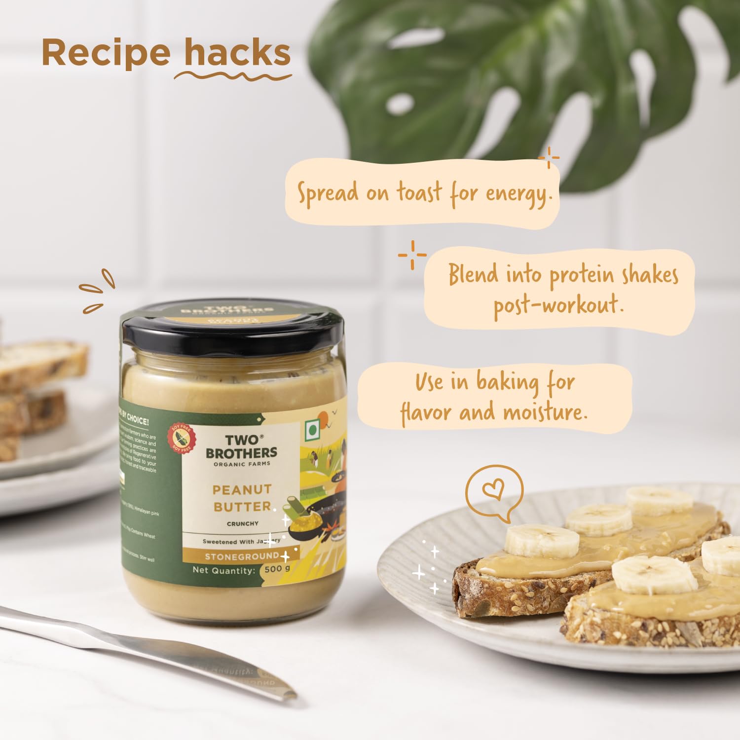 Two Brothers Organic Farms - Peanut Butter Crunchy (500 grams)