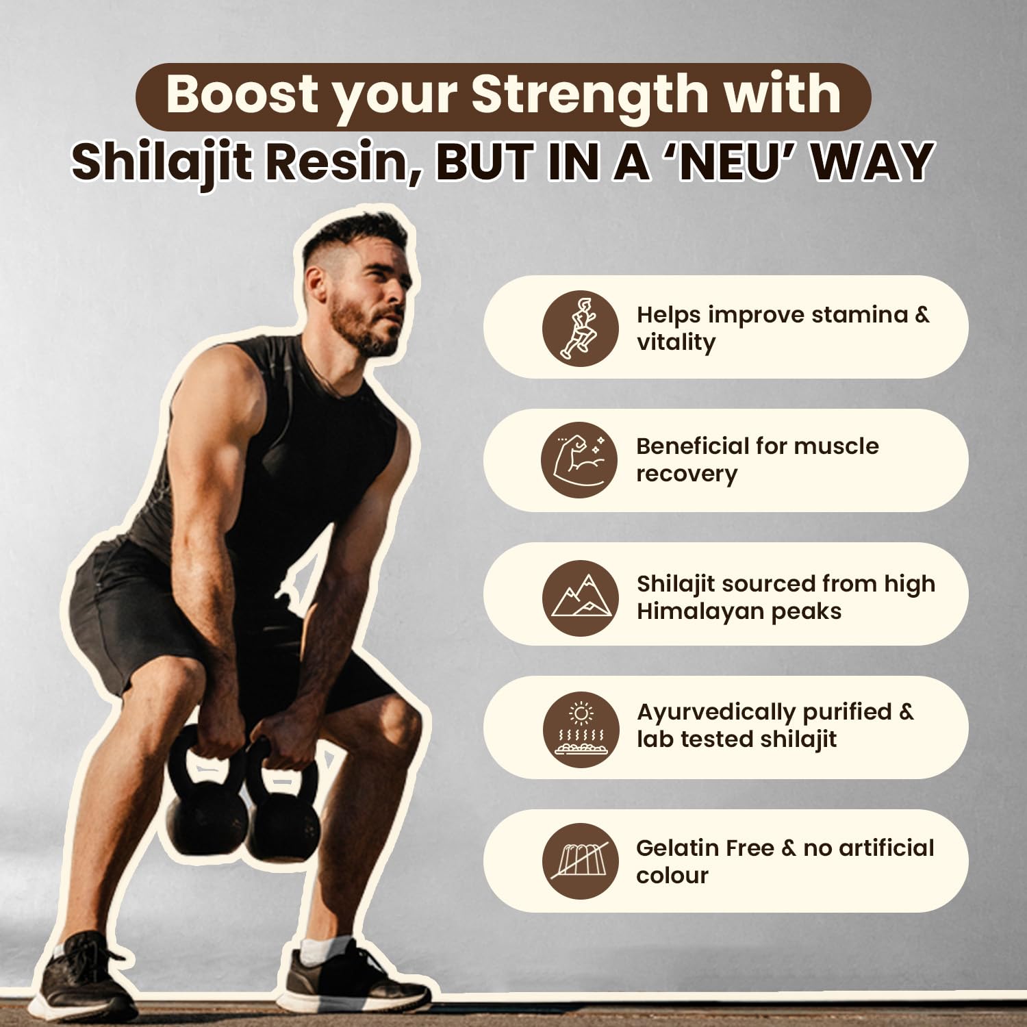 Neuherbs Pure Himalayan India's First Shilajit Resin  30 Gummies