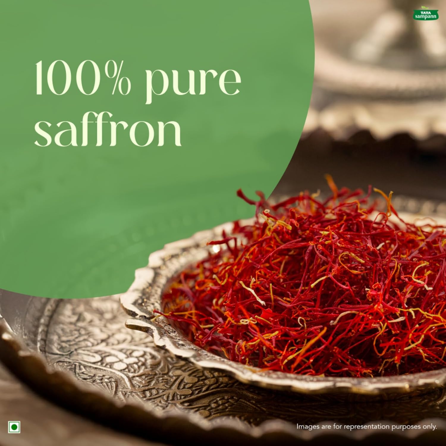 Tata Sampann Golden Saffron, 1g, Natural Aroma & Colour