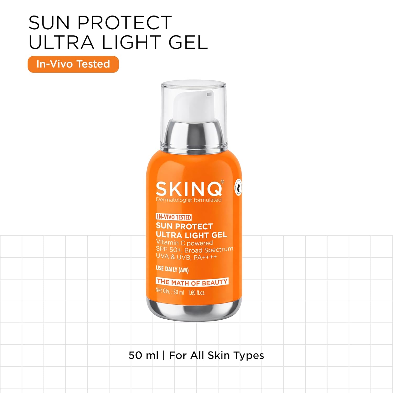 SKINQ Sun Protect Ultra Light Gel SPF 50+ PA++++ - 50ml