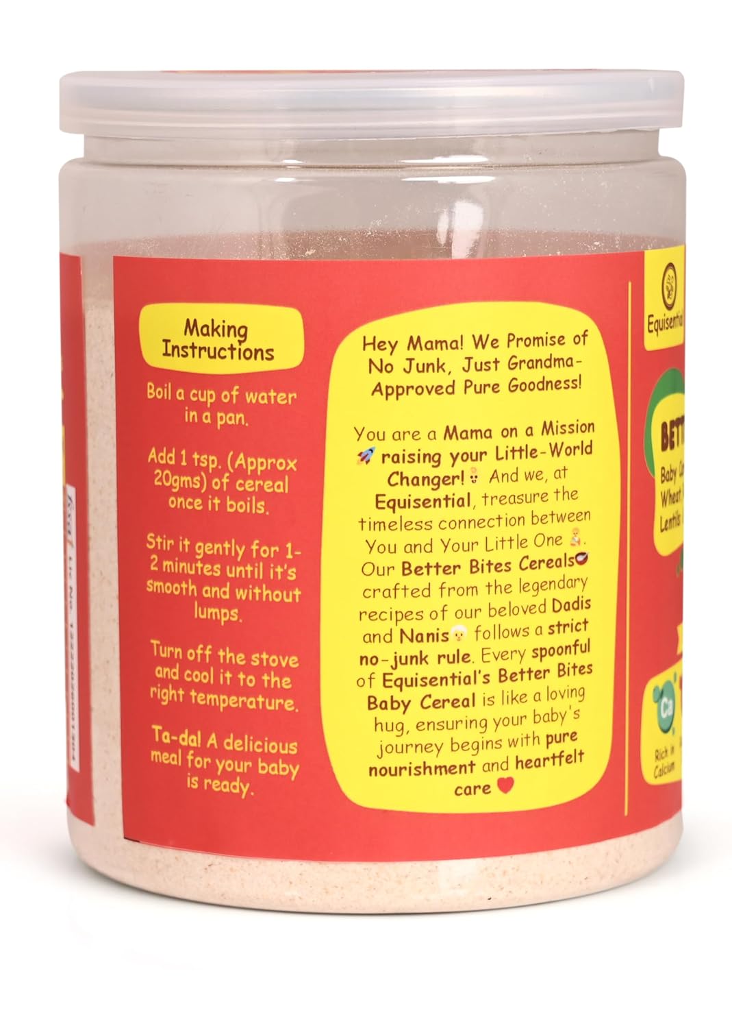 Equisential - Better Bites Instant Porridge Infant Baby Cereal | Apple - 9 to 24 Month | 200gms