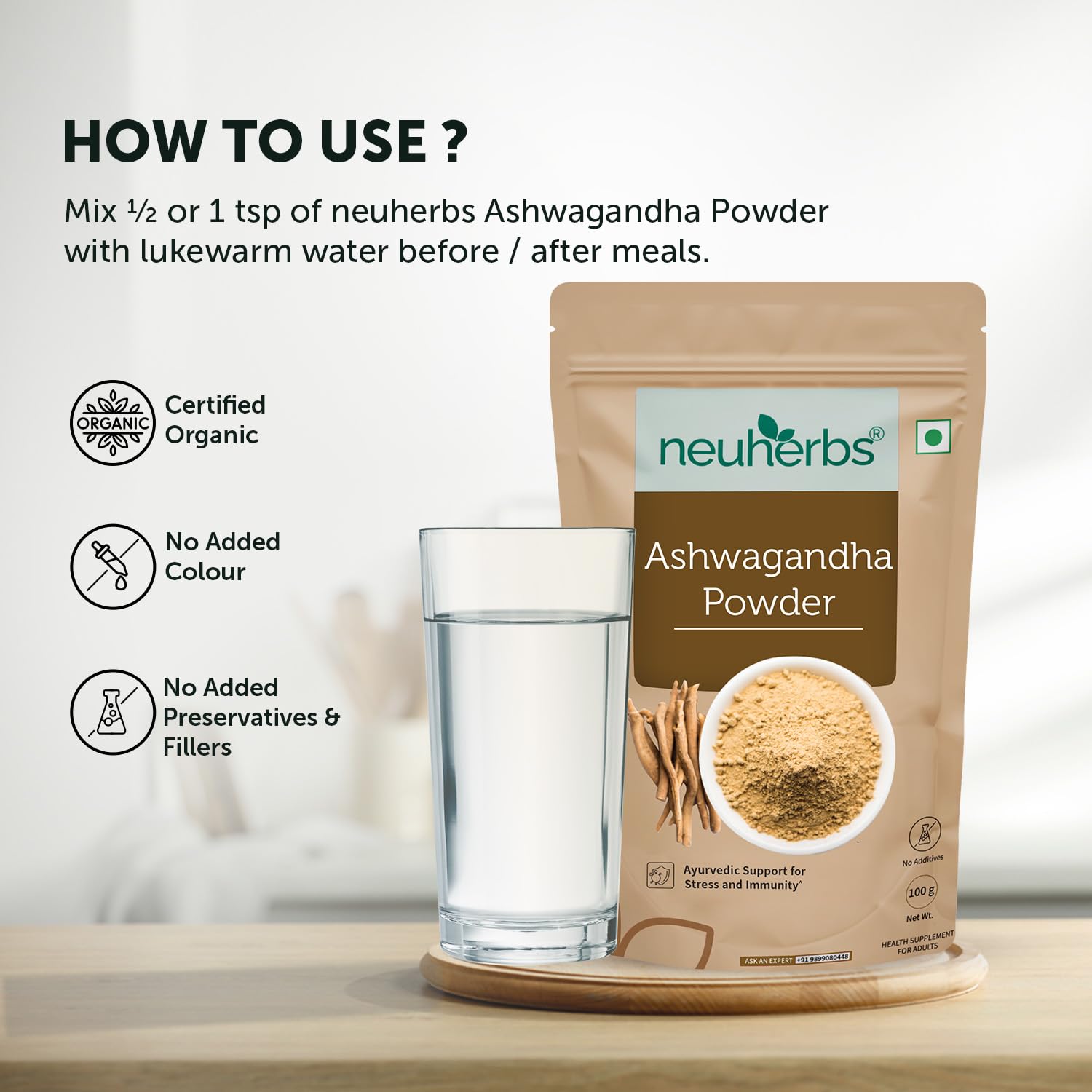 Neuherbs Ashwagandha Powder - 100 Gm