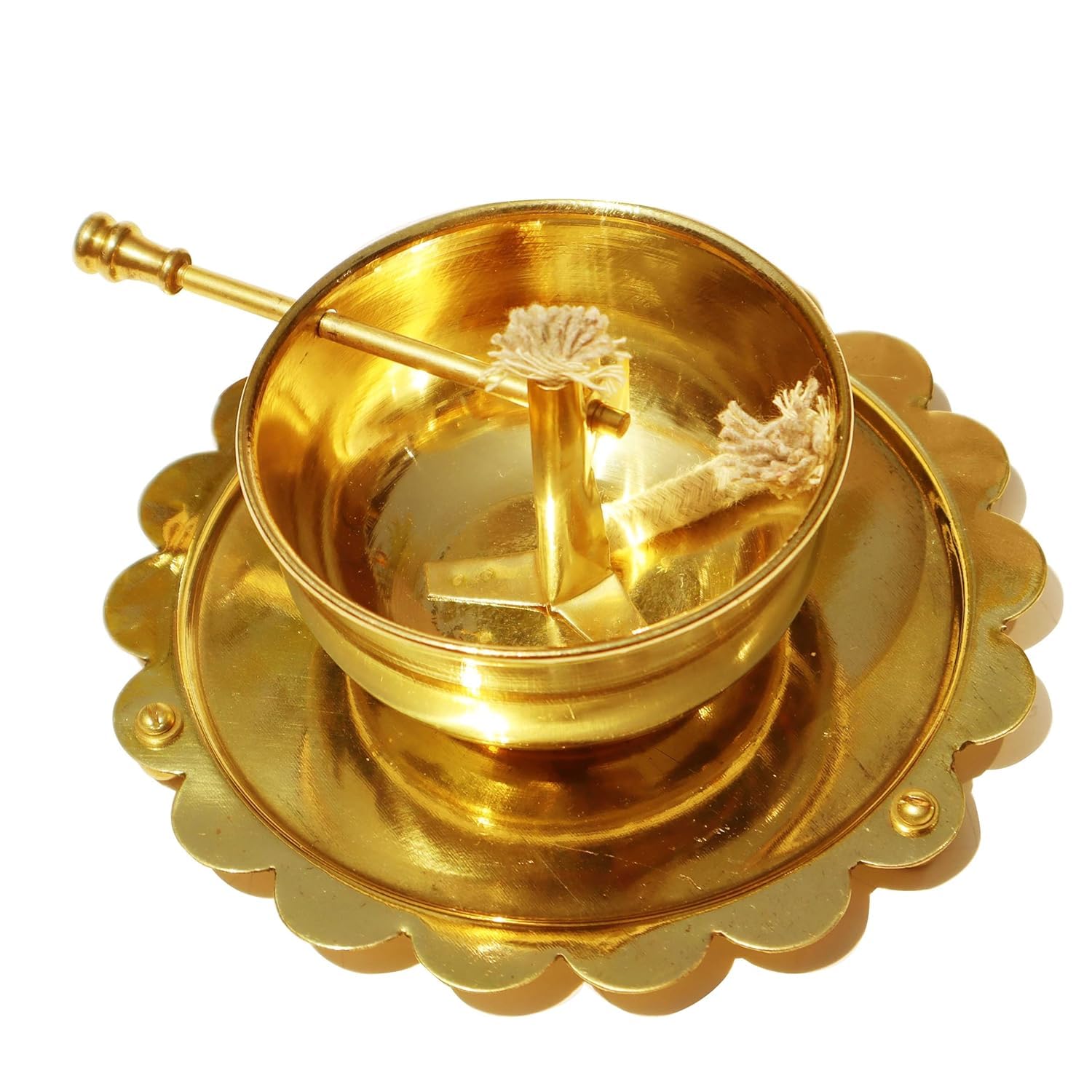 Pure Source India Akhand Diya Wicks for Pooja -100% Cotton Wick- 9 Inch (10 PCS)