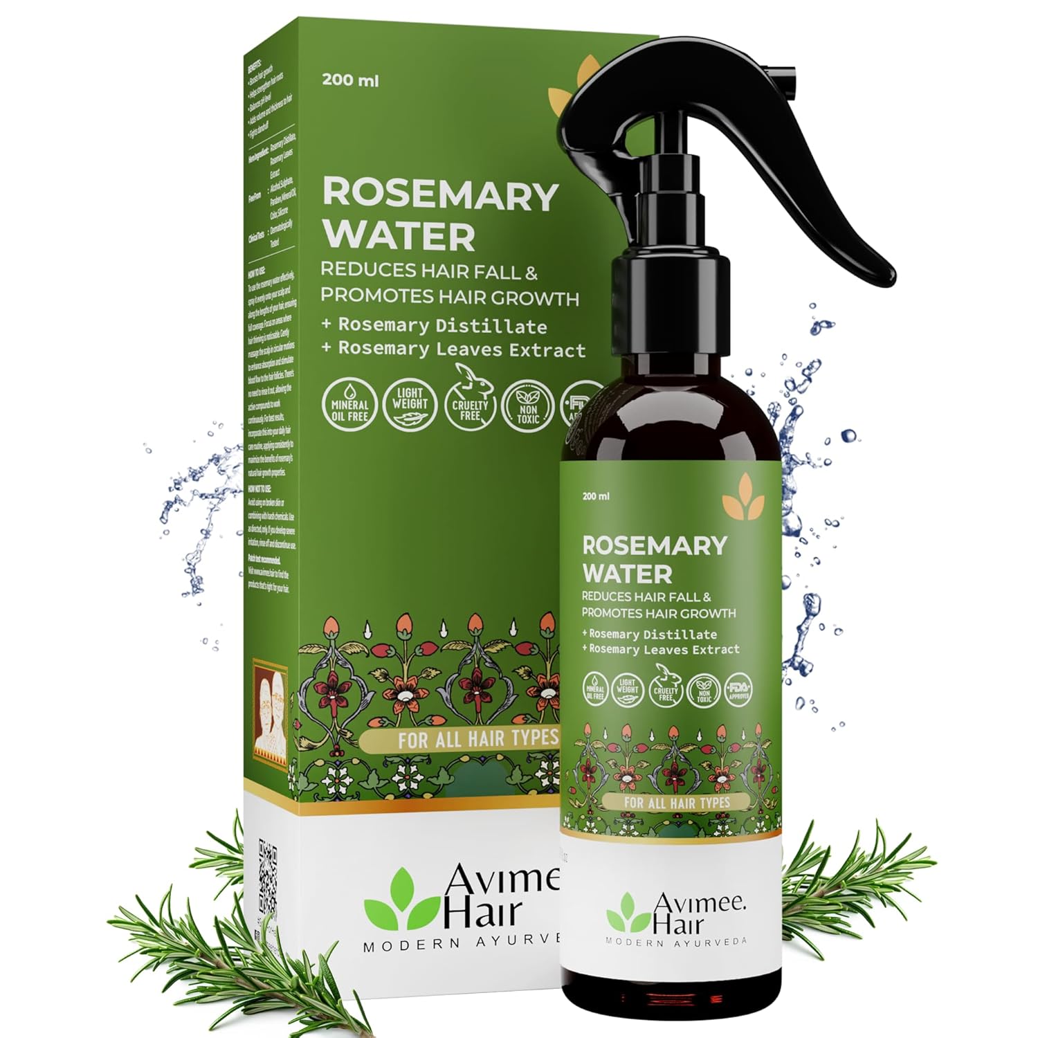 Avimee Herbal Rosemary Water For Hair Growth (200 ml)