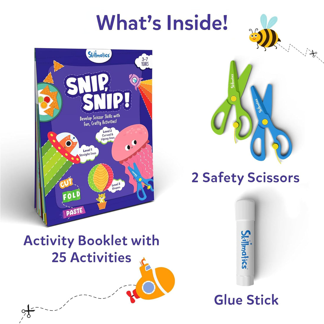 Skillmatics Scissor Skills Activity Book for Preschoolers – Snip Snip
