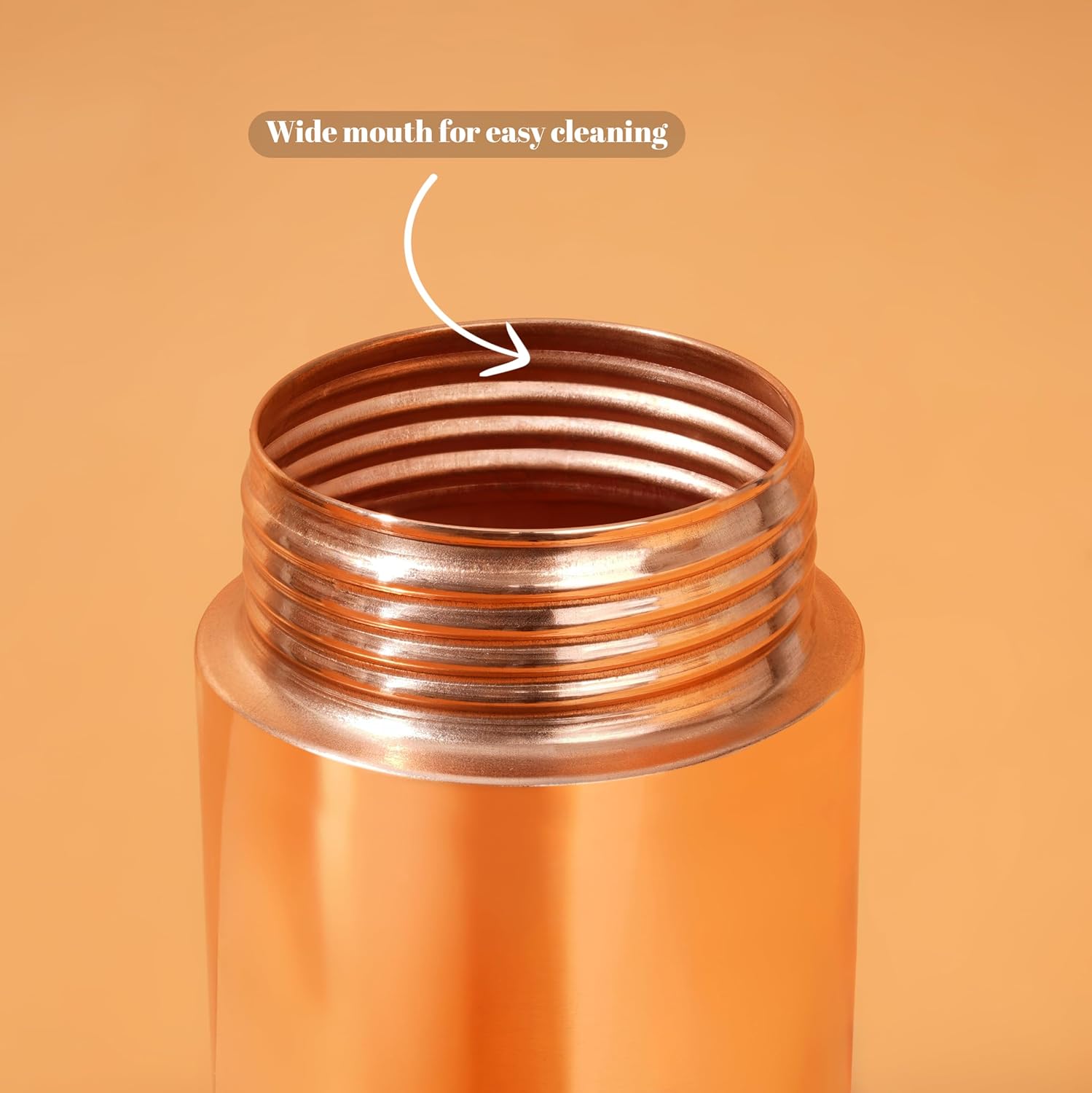 Nayasa Saffron Copper Bottle | 1000 ML | Leak Proof and Durable