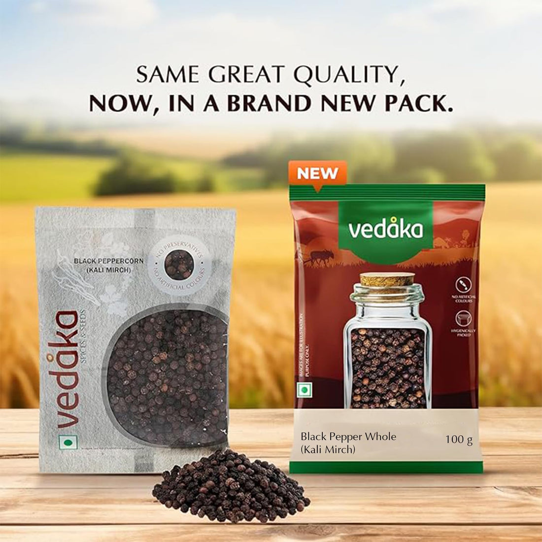 Vedaka Black Peppercorn (Kali Mirch), 100g