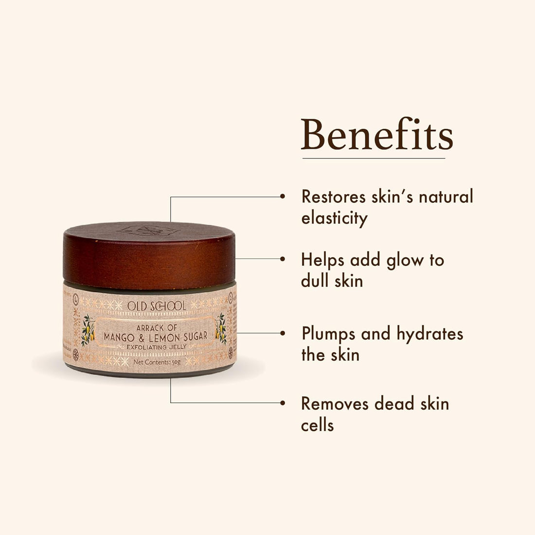 Old School Rituals Mango & Lemon Sugar Exfoliating Jelly | 50g