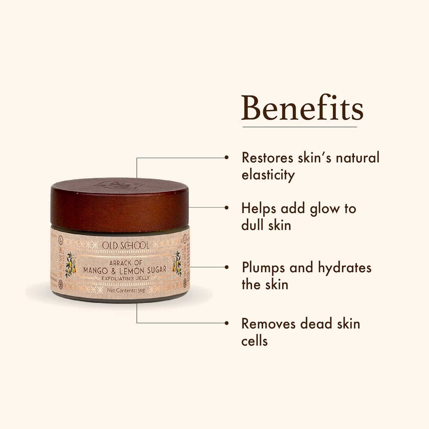Old School Rituals Mango & Lemon Sugar Exfoliating Jelly | 50g
