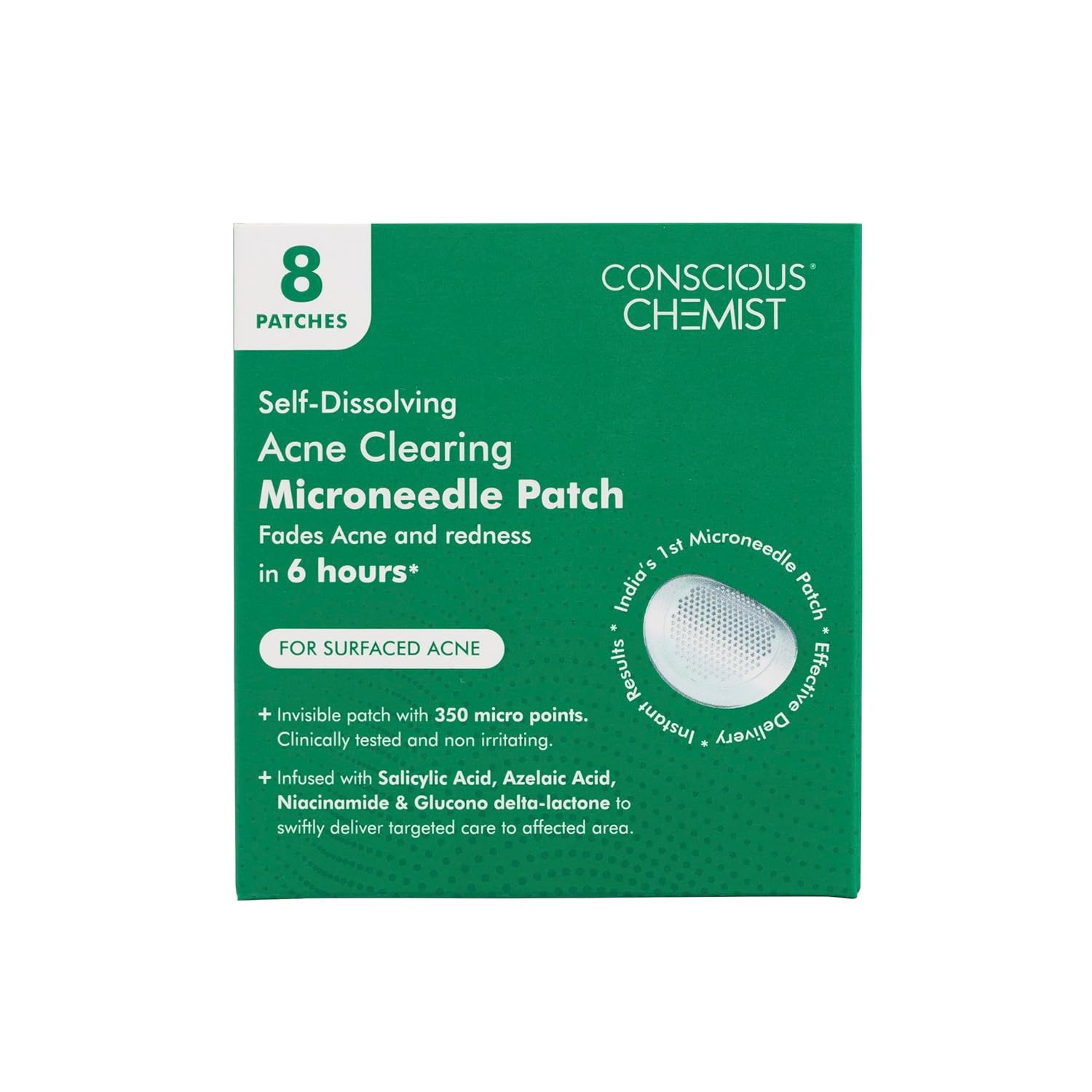 Conscious Chemist Self Dissolving Microneedle Acne Patches