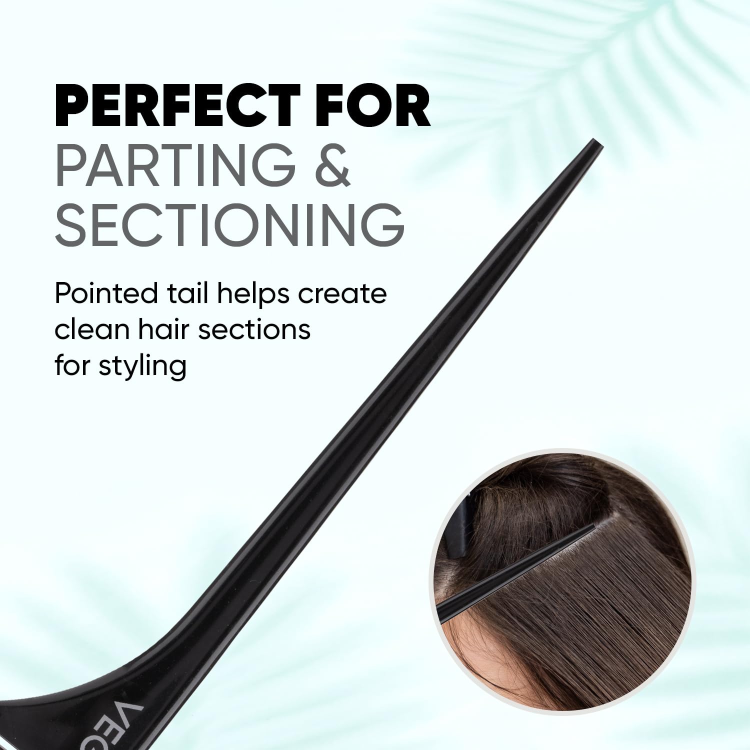Vega Rat/Tail Comb for Hair Styling – Fine Tooth Tail Comb for Hair Sectioning & Parting & Precise Hair Styling
