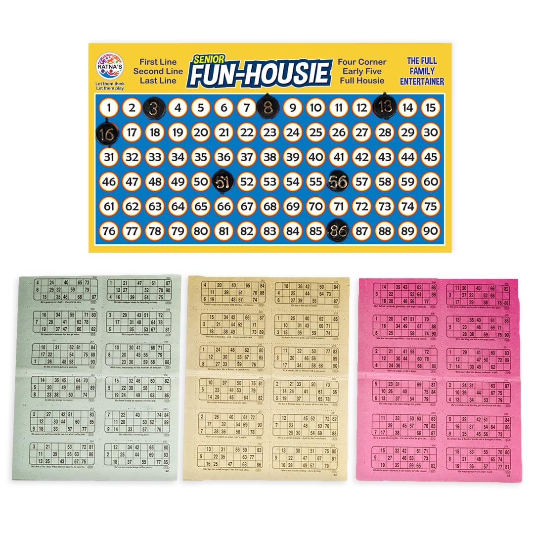 Ratna's Fun Housie Senior, 180 Tickets Board Game