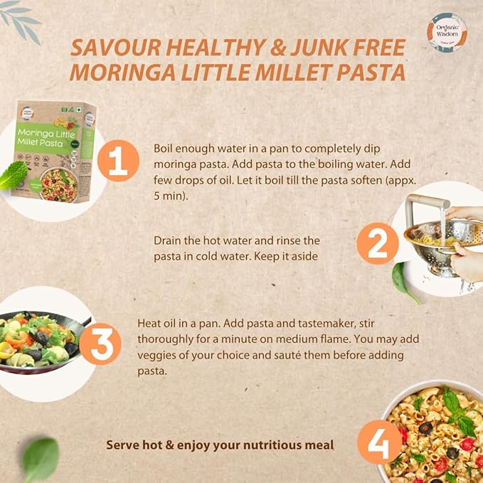 Moringa Little Millet Macaroni Pasta 180grams