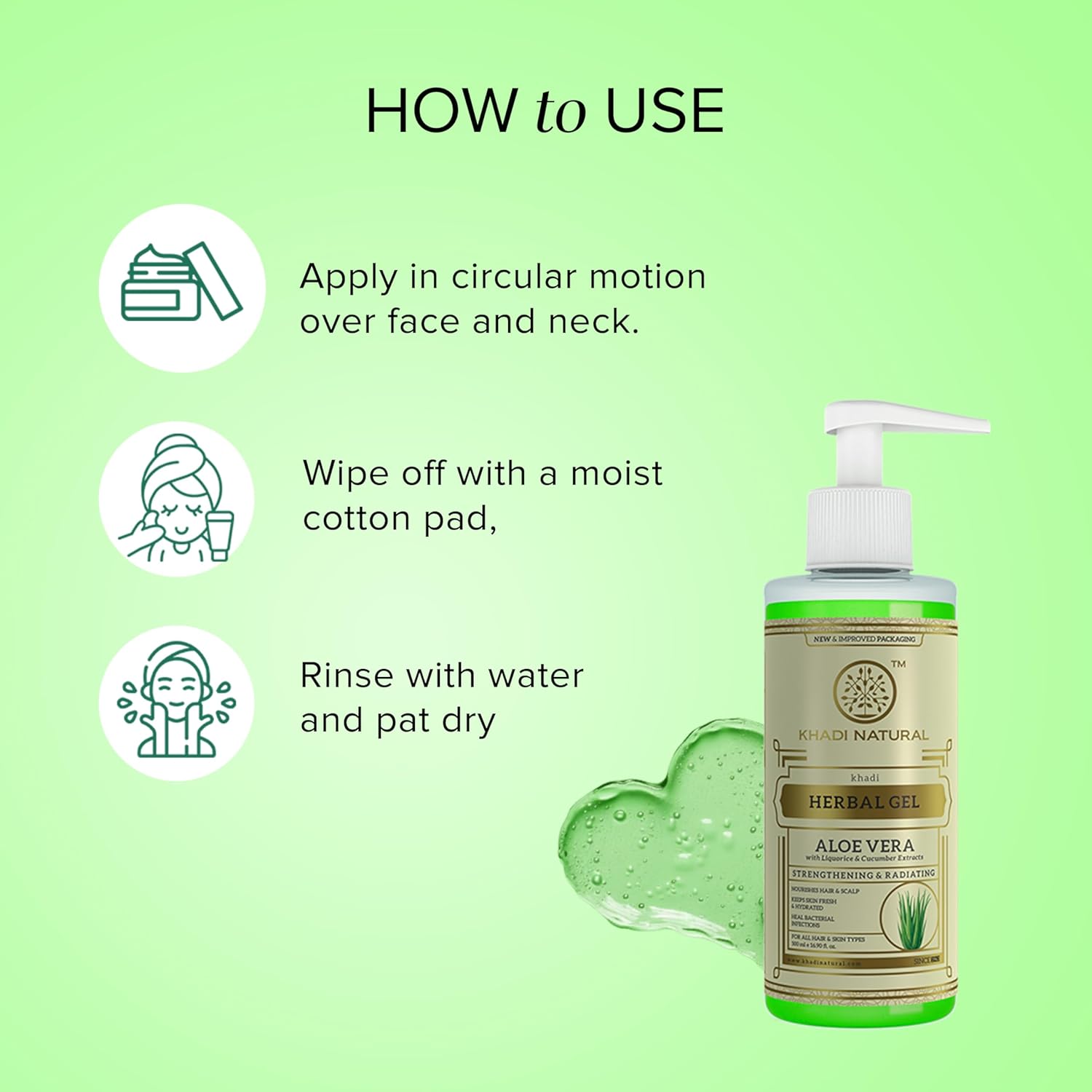 Khadi Natural Herbal Aloe Vera Gel with Dispenser  500ml