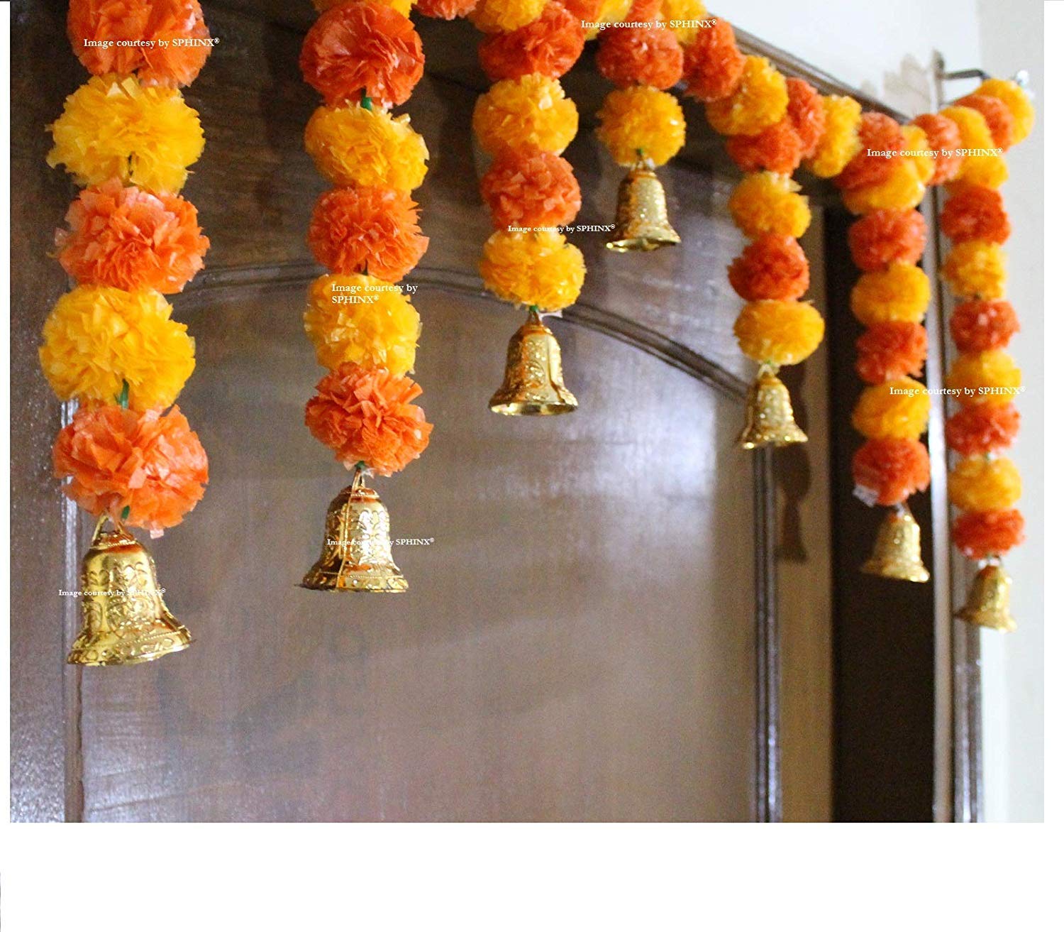 Sphinx Artificial Marigold Fluffy Flower Garlands