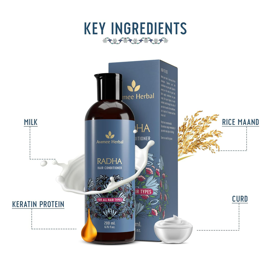 AVIMEE HERBAL Radha Hair Conditioner For All Hair type 200 Ml