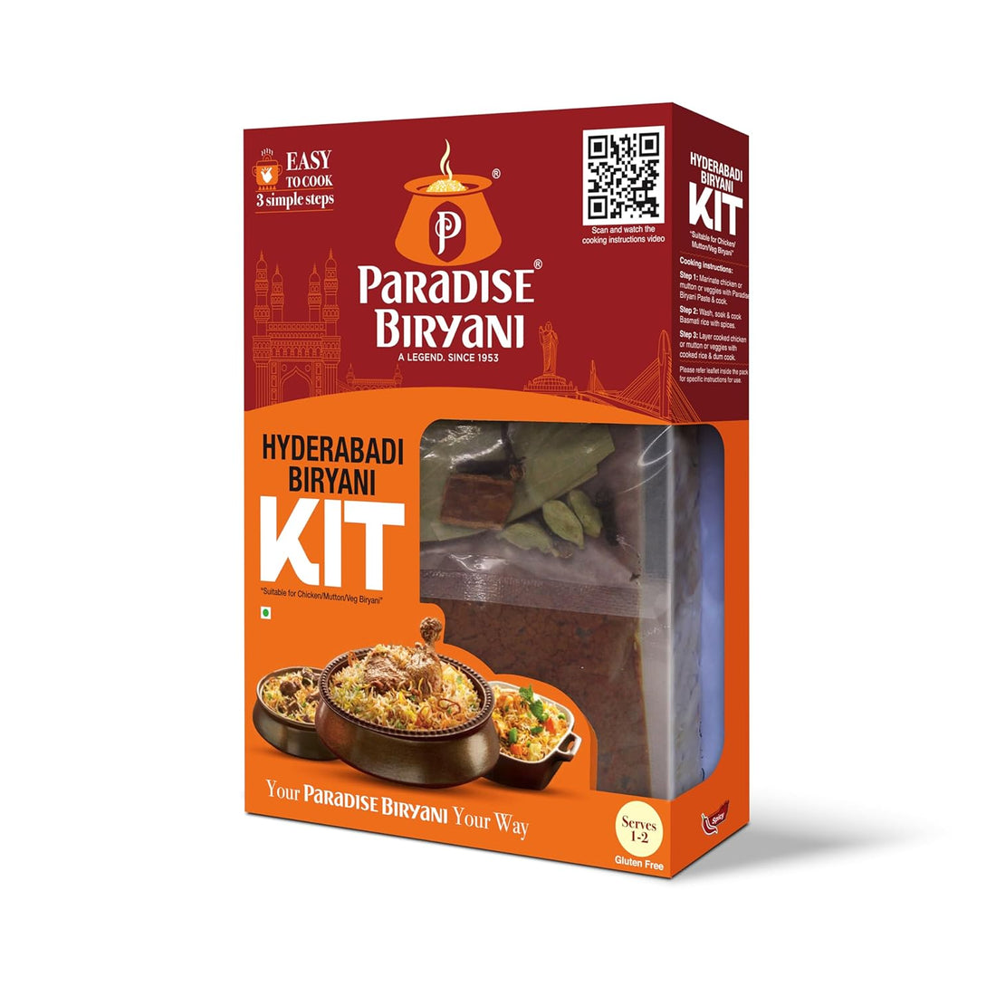 Paradise Biryani Hyderabadi Biryani Kit - 322 Gm (Pack Of 1)