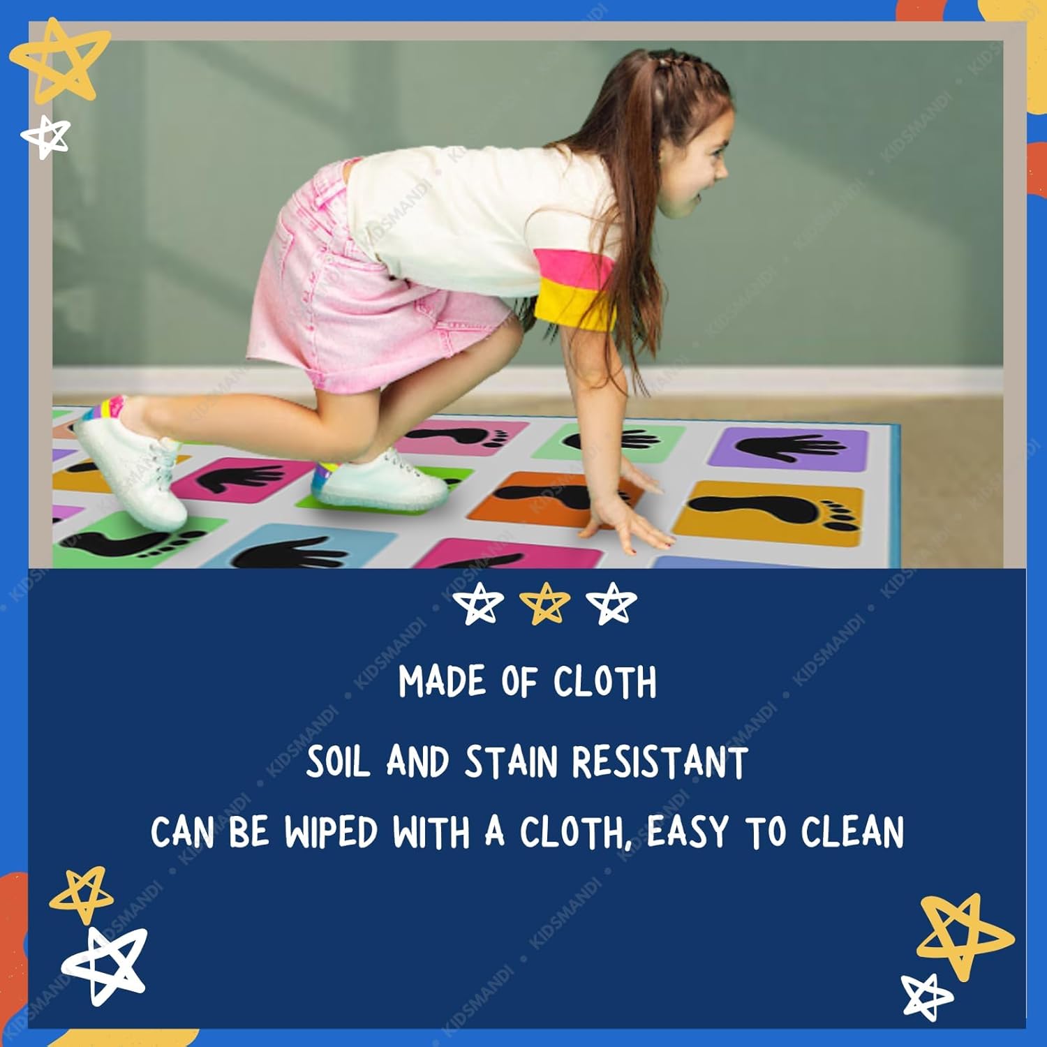Kids Mandi Hopscotch Game | Jumbo Kids Play Mat (40" x 108")