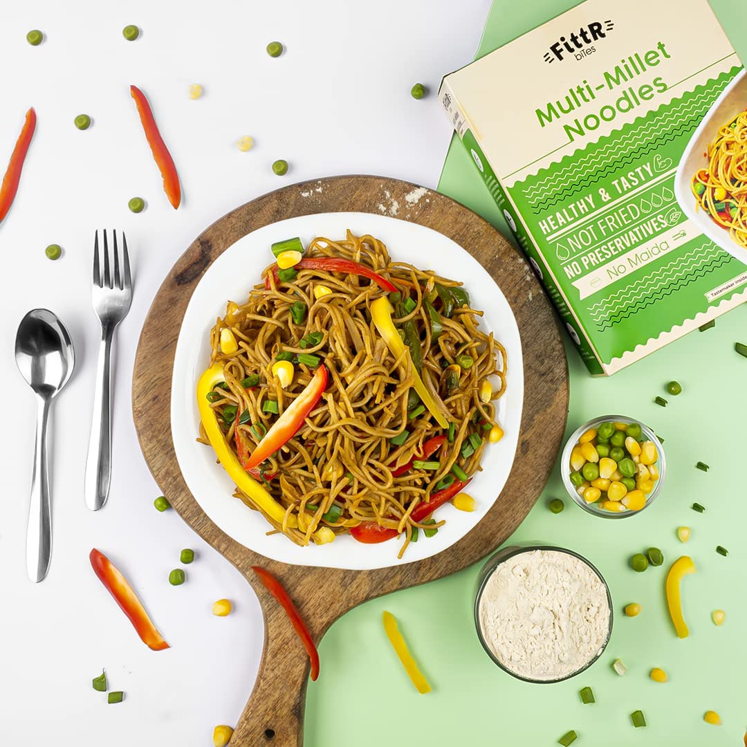 FittR bites Multi masala millet Healthy Noodles [Pack of 2]