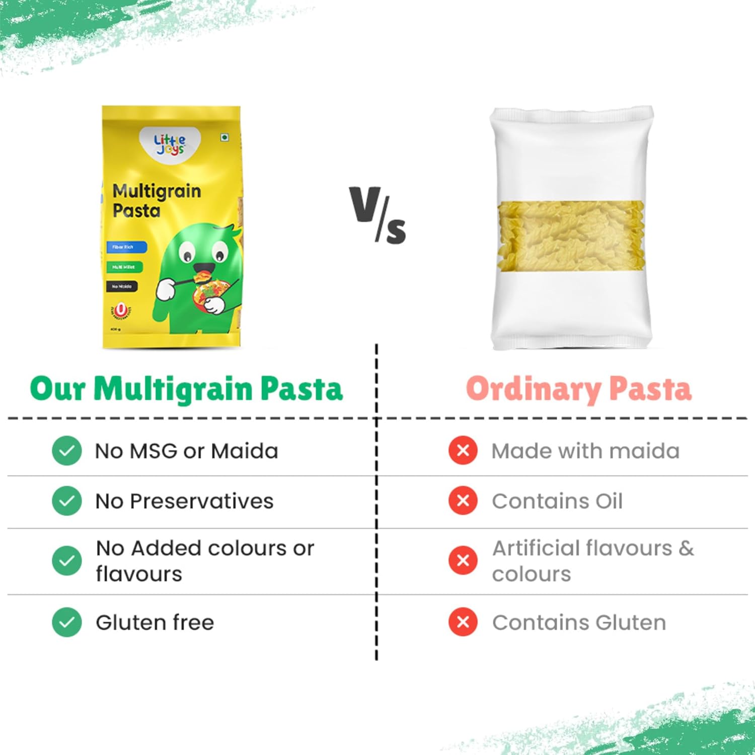 Little Joys No Maida Multigrain Fusilli Pasta - 400 G
