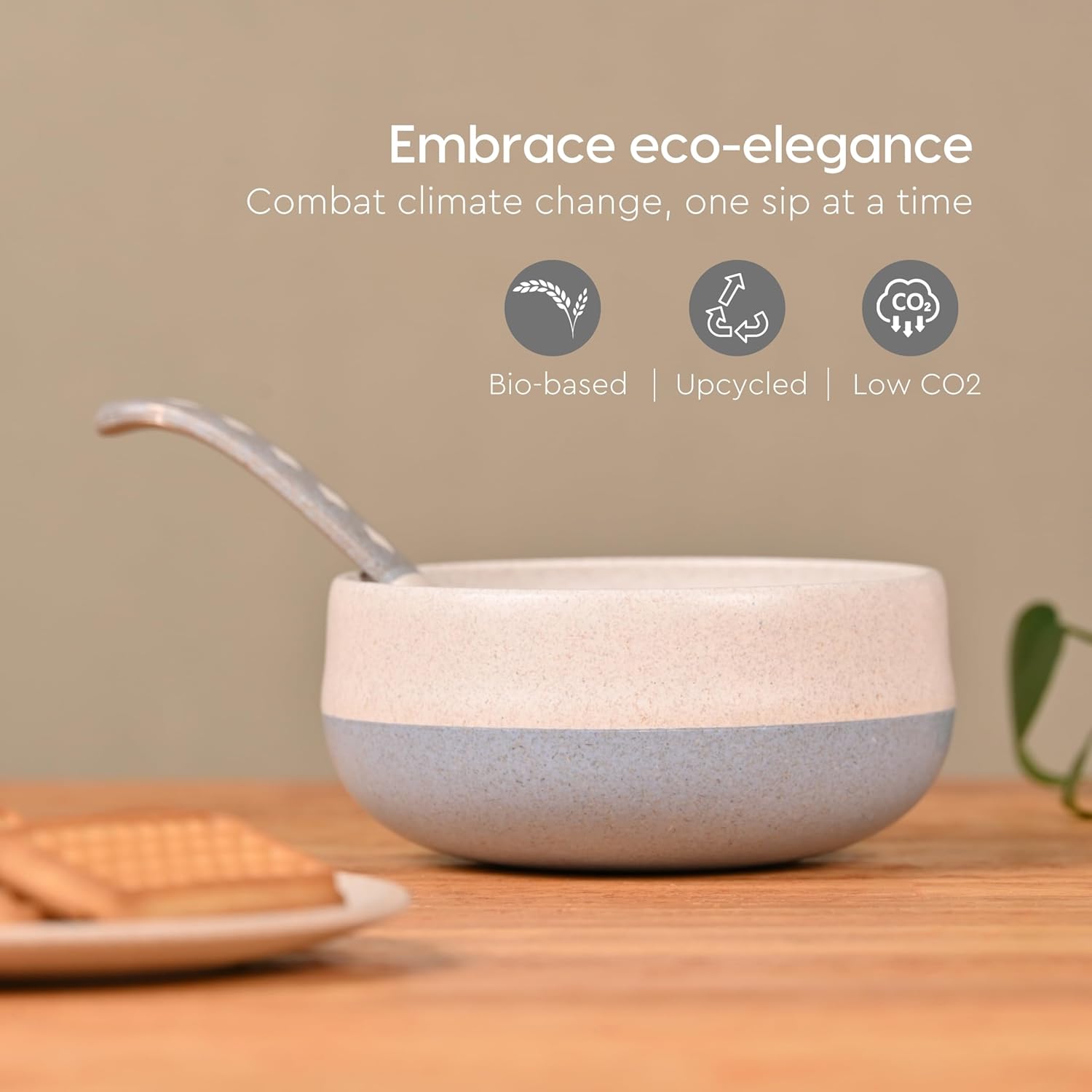 Eha Earth-Friendly Soup Bowls with Spoons|250 ml - Set of 4