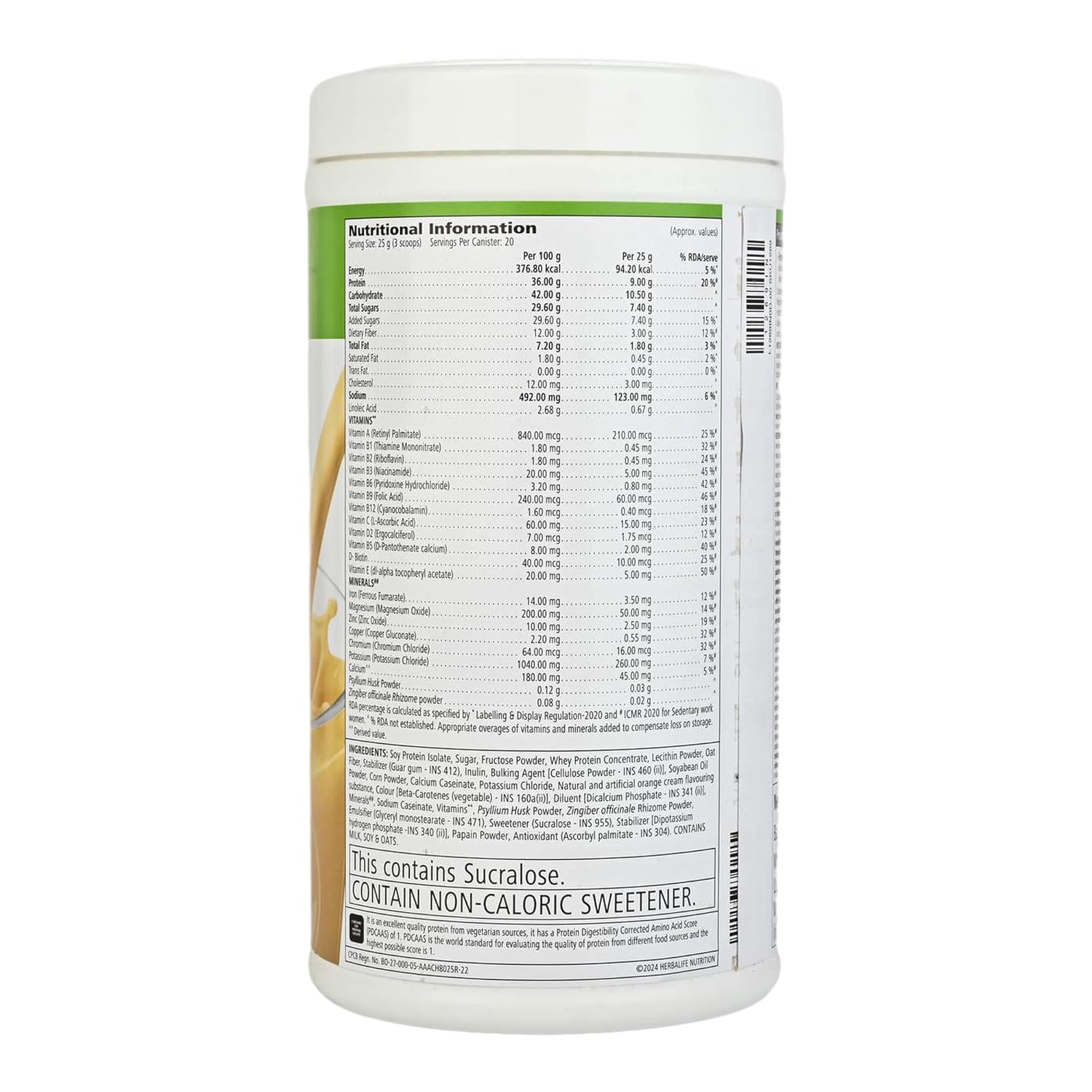 Herbalife Formula 1 Shake Weight Loss Orange Cream 500 g