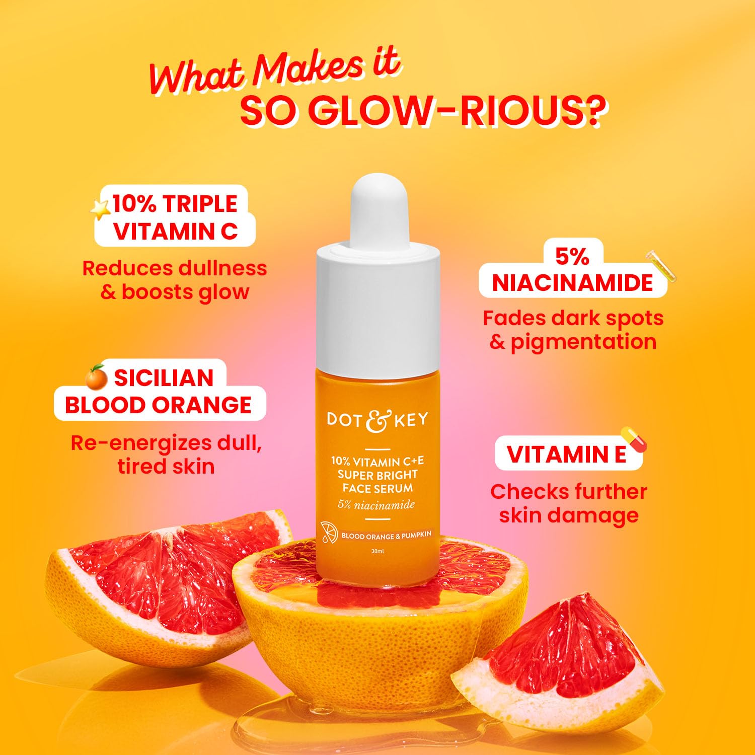 DOT & KEY 10% Vitamin C + E Serum with 5% Niacinamide