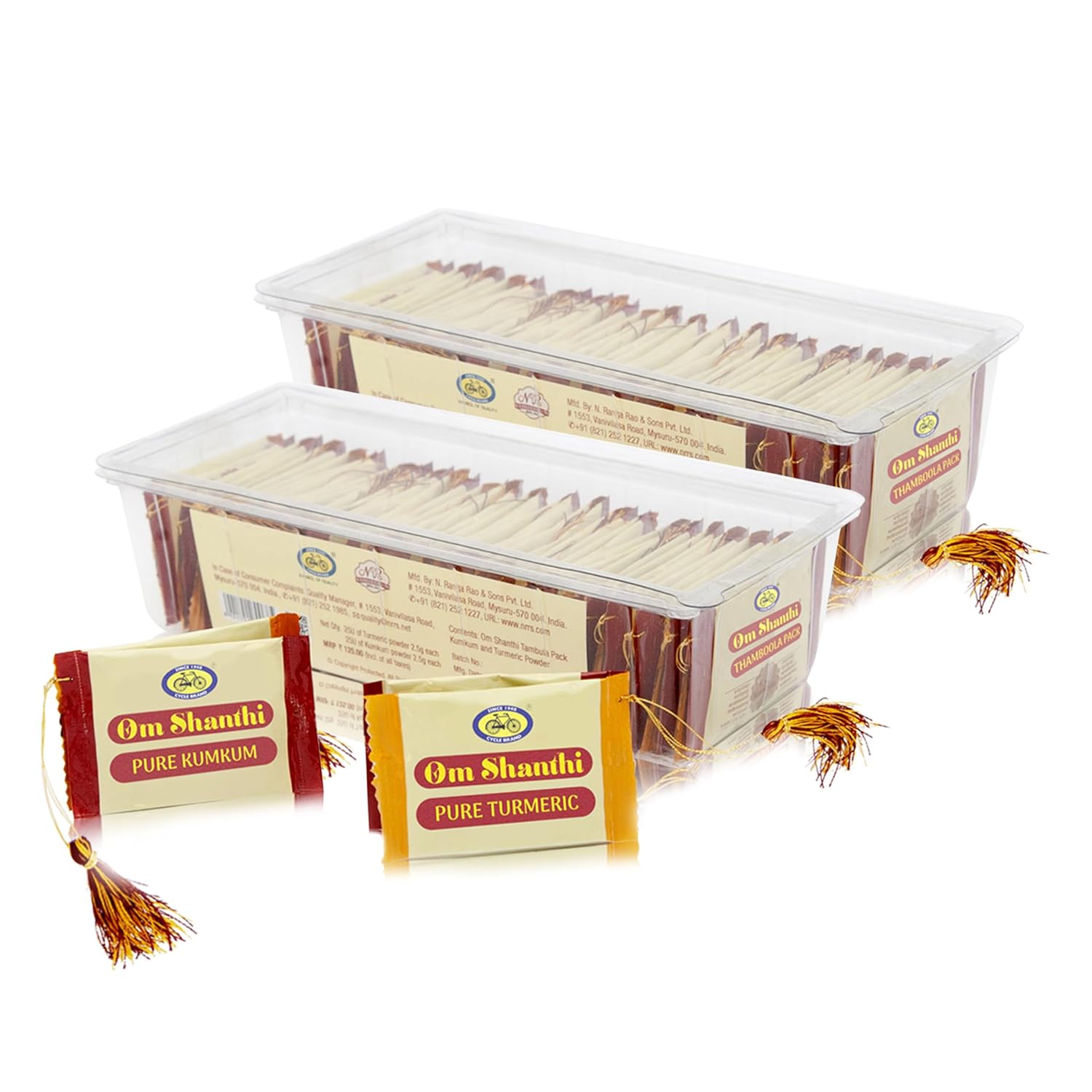 Kumkum & Haldi Return Gift Set – 100 pcs (50 Each) | Ideal for Weddings, Pooja & Festive Gifting