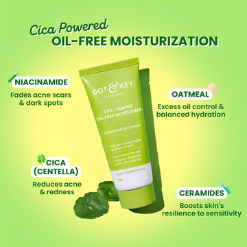 Dot & Key Niacinamide + CICA (Centella) Oil Free Moisturizer for Acne Prone Skin