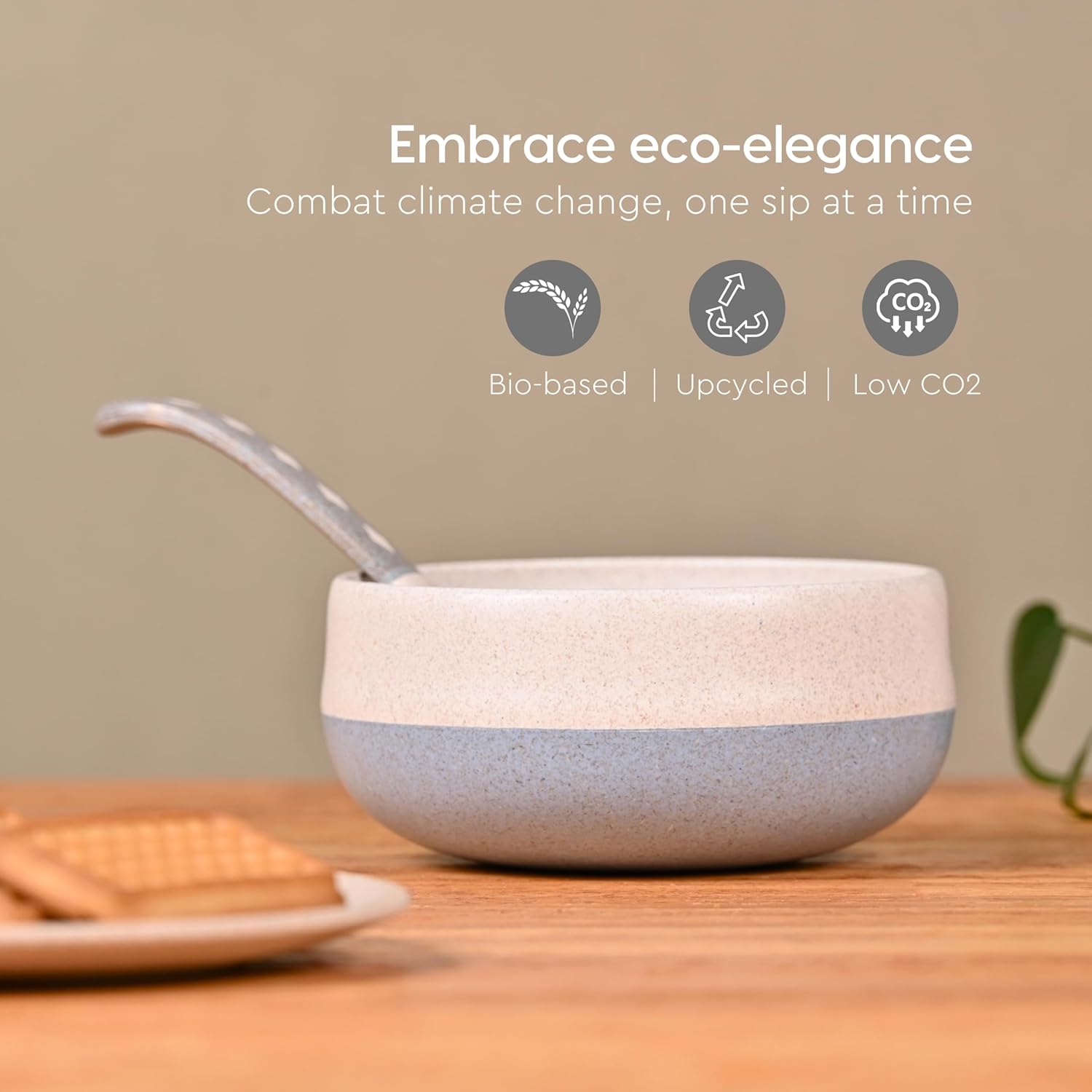 Eha Earth-Friendly Soup Bowls with Spoons | 250 ml - Set of 4