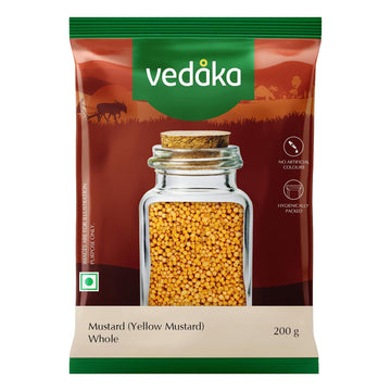 Vedaka Mustard | Whole | 200 G | Yellow Mustard