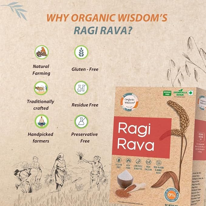 Organic Wisdom - Back to Roots Ragi Rava 400G