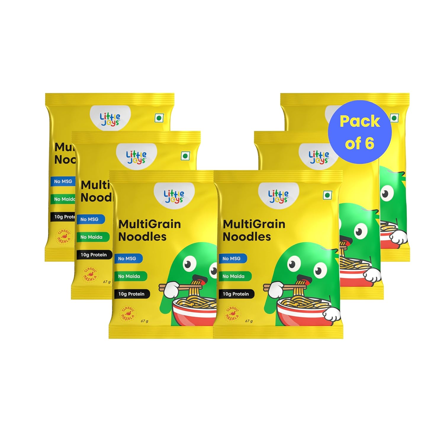 Little Joys Multigrain Millet Noodles, Classic Masala Flavor - 400G