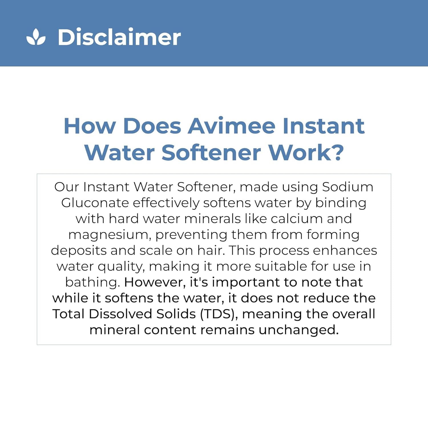 Avimee Herbal Instant Water Softener | Makes Your Water Hair & Skin Friendly 400ml