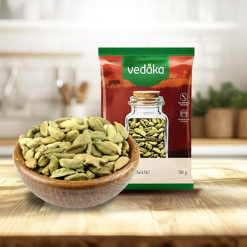 Vedaka Whole Cardamom (Elaichi), 50g