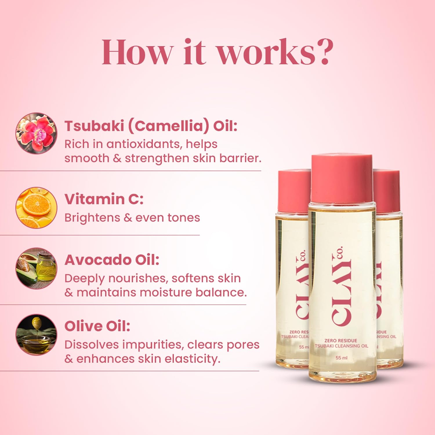 CLAYCO. Zero-Residue Tsubaki Cleansing Oil