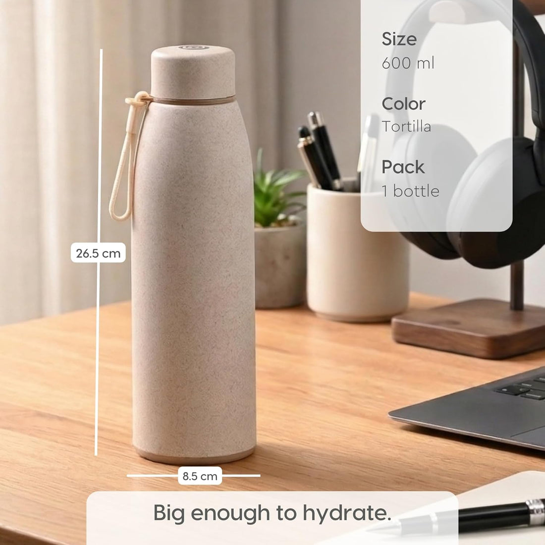 Eha Earth Friendly Motiva Insulated Water Bottle - 600ml