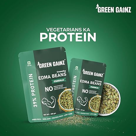 Green Gainz Roasted Edamame Masala Flavour 100gm