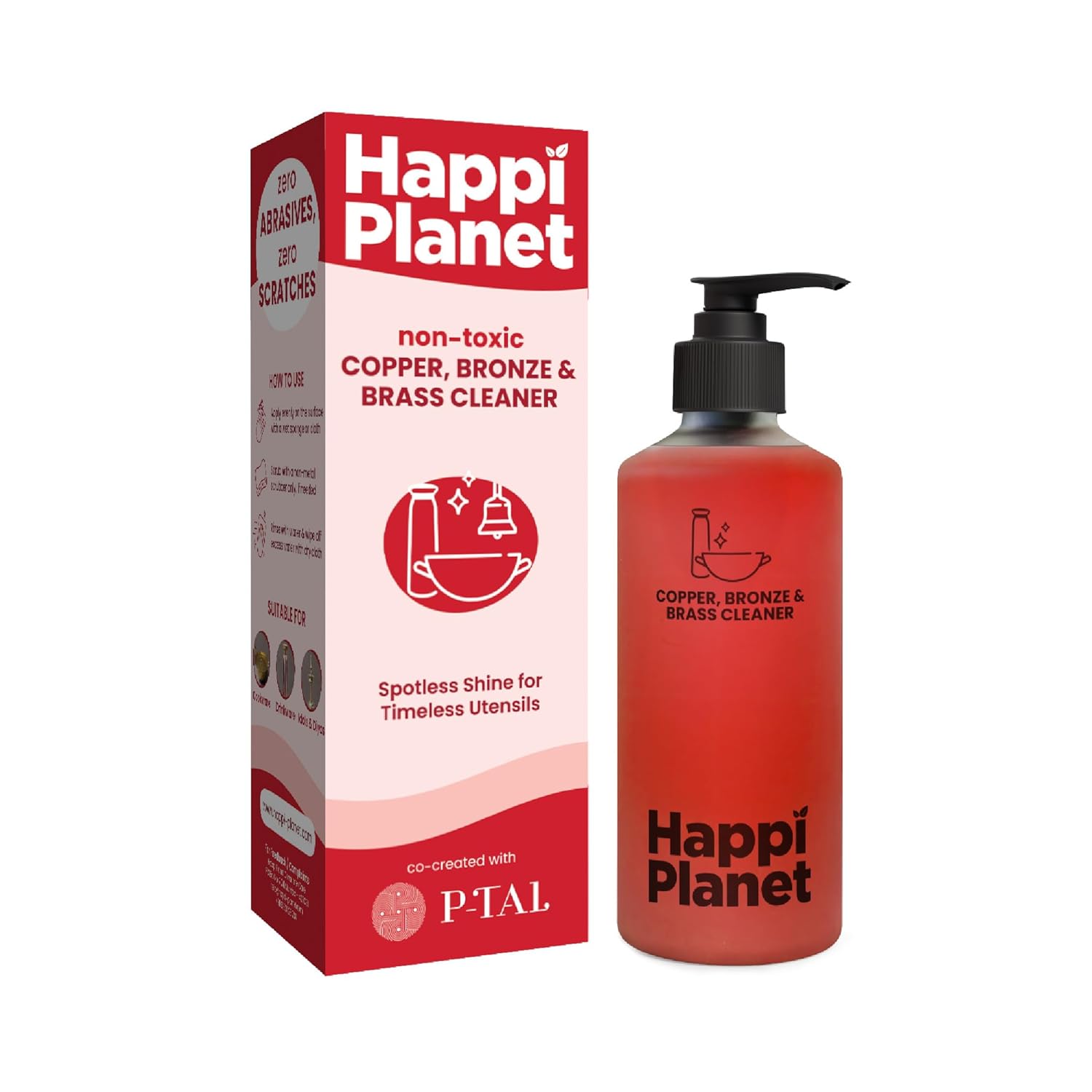 Happi Planet Copper, Bronze & Brass Cleaner - 200 ml