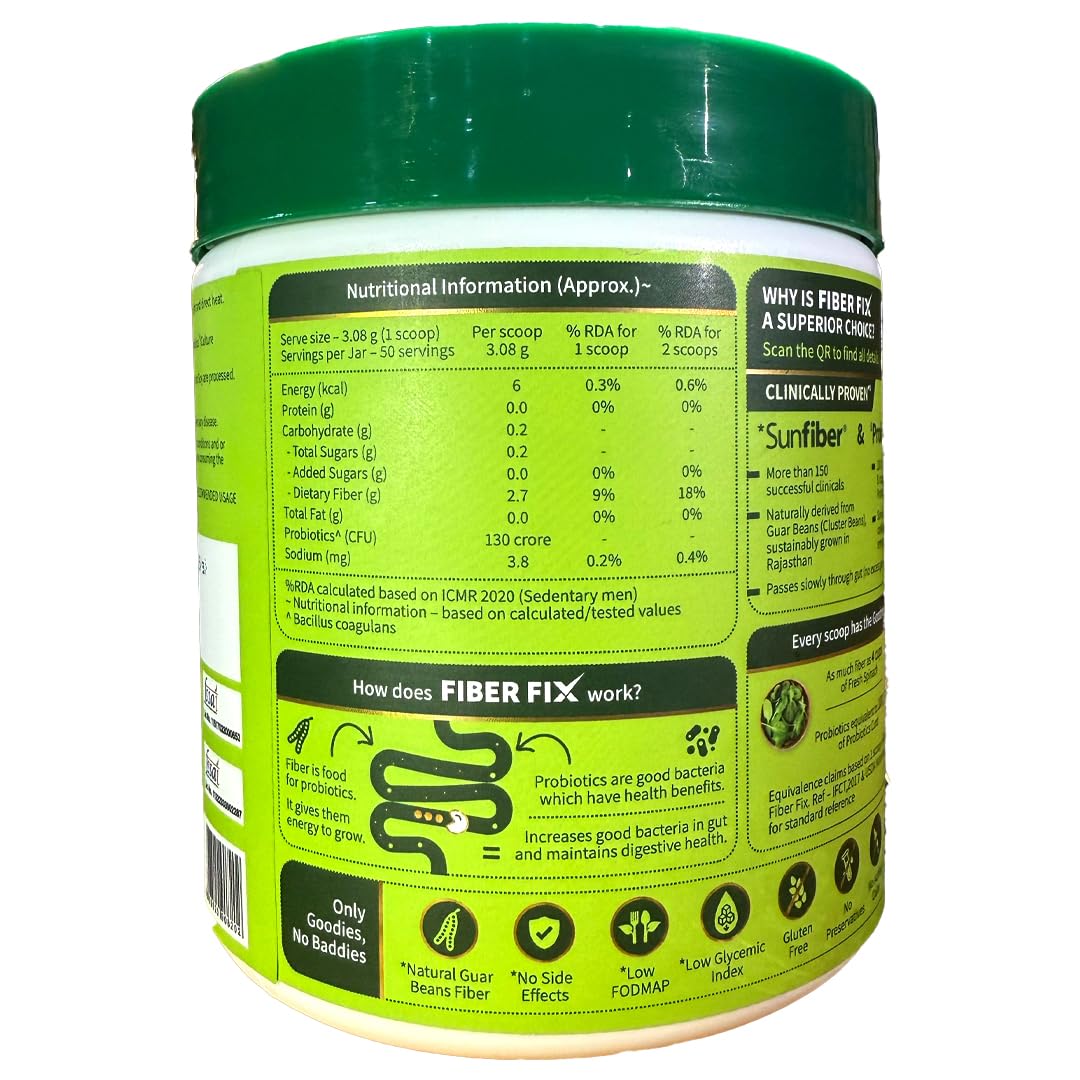 Good Monk Fiber Fix | Constipation, Bloating & Gas Relief |50 Servings| 150gm