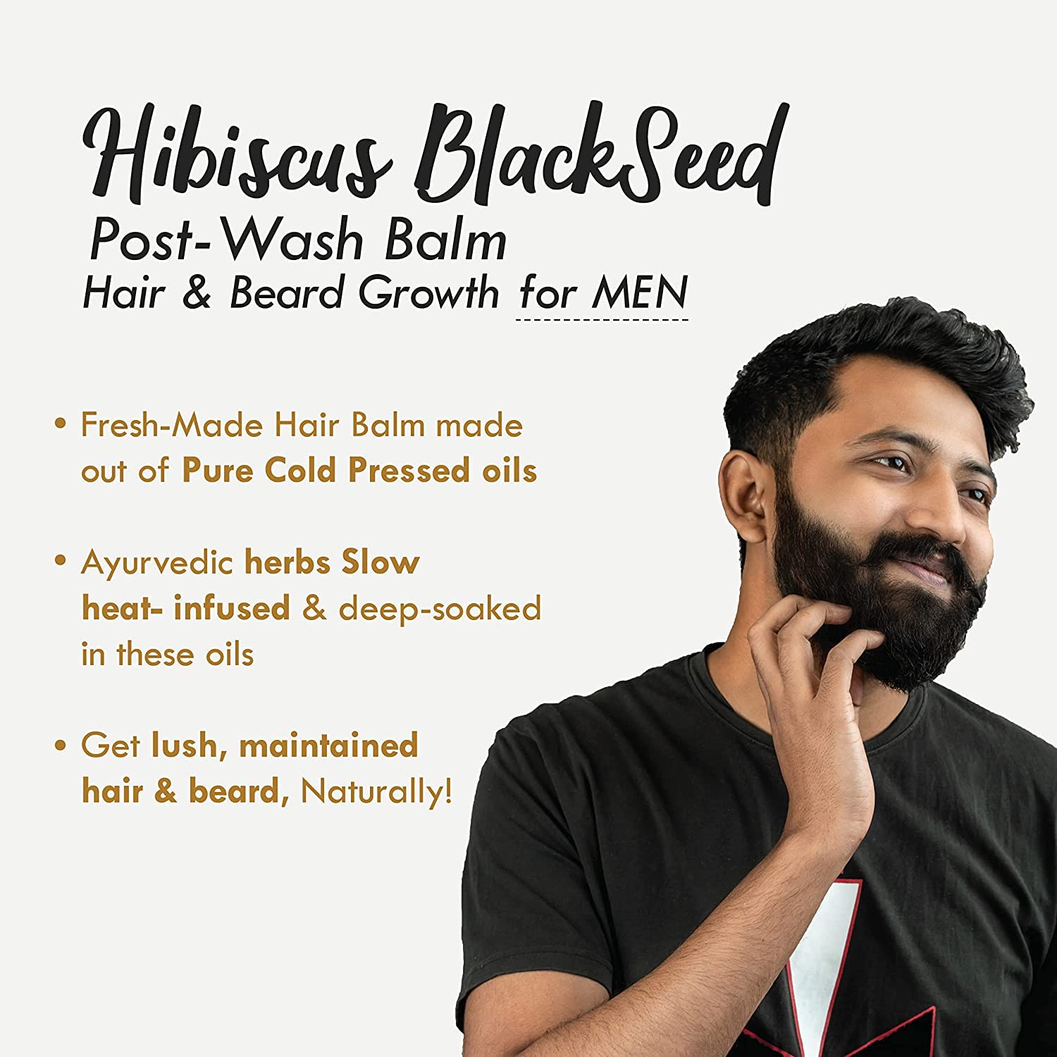 Nat Habit Hibiscus Black Seed Hair & Beard Balm For Hair Growth - 35 G