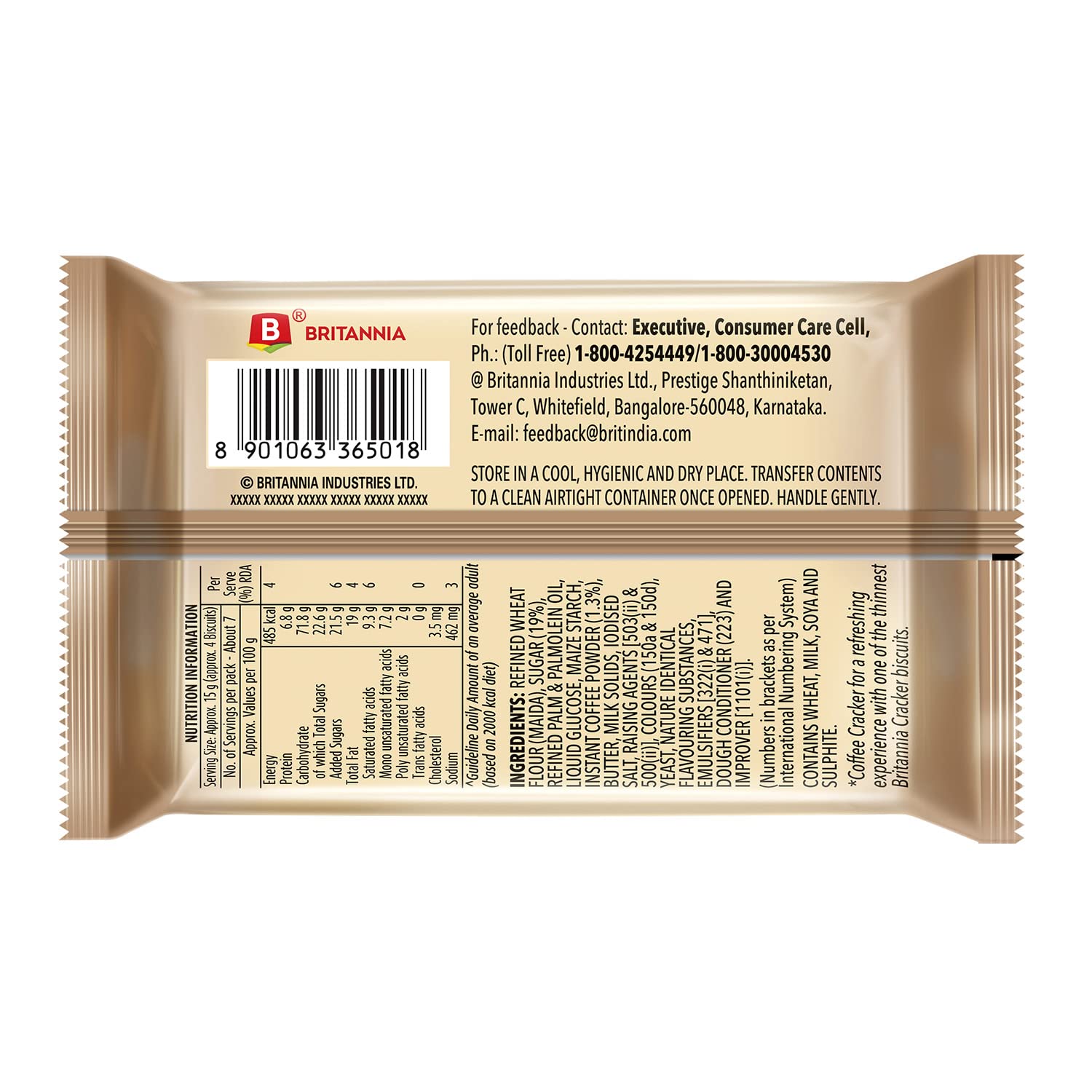 Britannia Biscafe - Super Thin Coffee Cracker | 100 gm